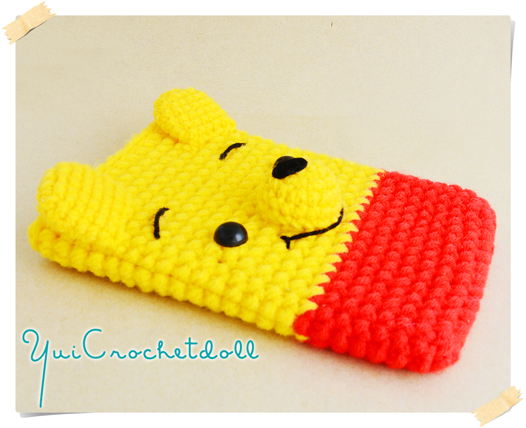 ซองใส่โทรศัพท์มือถือไหมพรม หมีพูห์