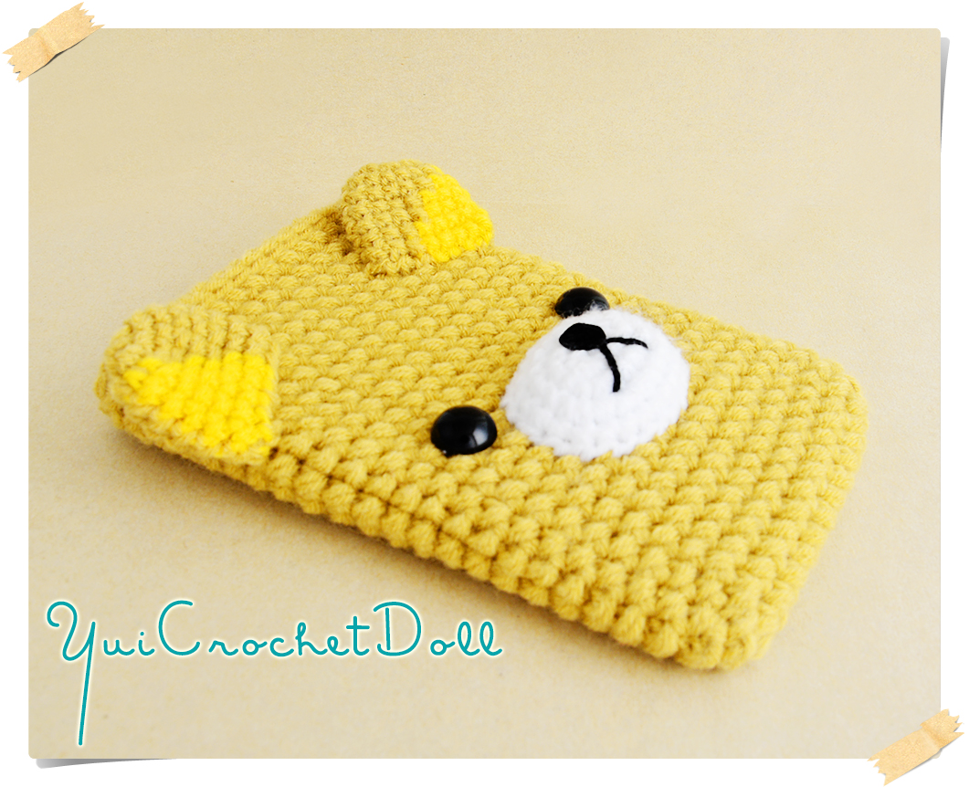 ซองใส่โทรศัพท์มือถือไหมพรม รีลัคคุมะ