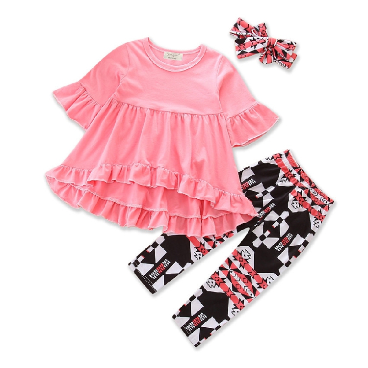 km2993 เสื้อ+กางเกง+ที่คาดผม size 80-120 5 ตัวต่อแพ็ค
