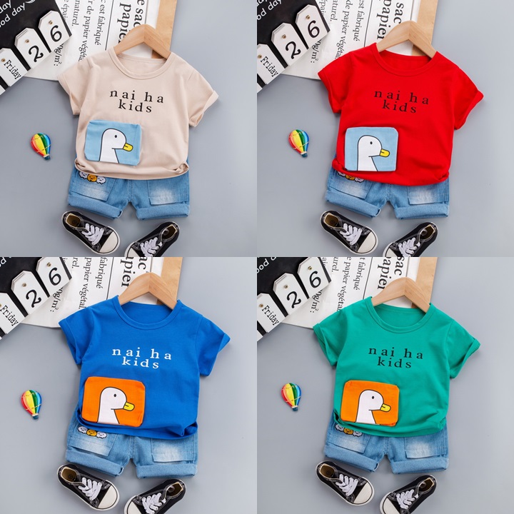 ha1467 เสื้อ+กางเกง size 80-110 จำนวน 4 ตัวต่อแพ็ค