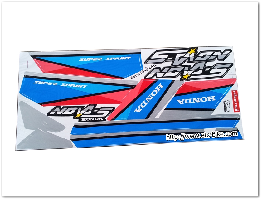 สติ๊กเกอร์ NOVA-S ปี 89 ติดรถสีน้ำเงิน