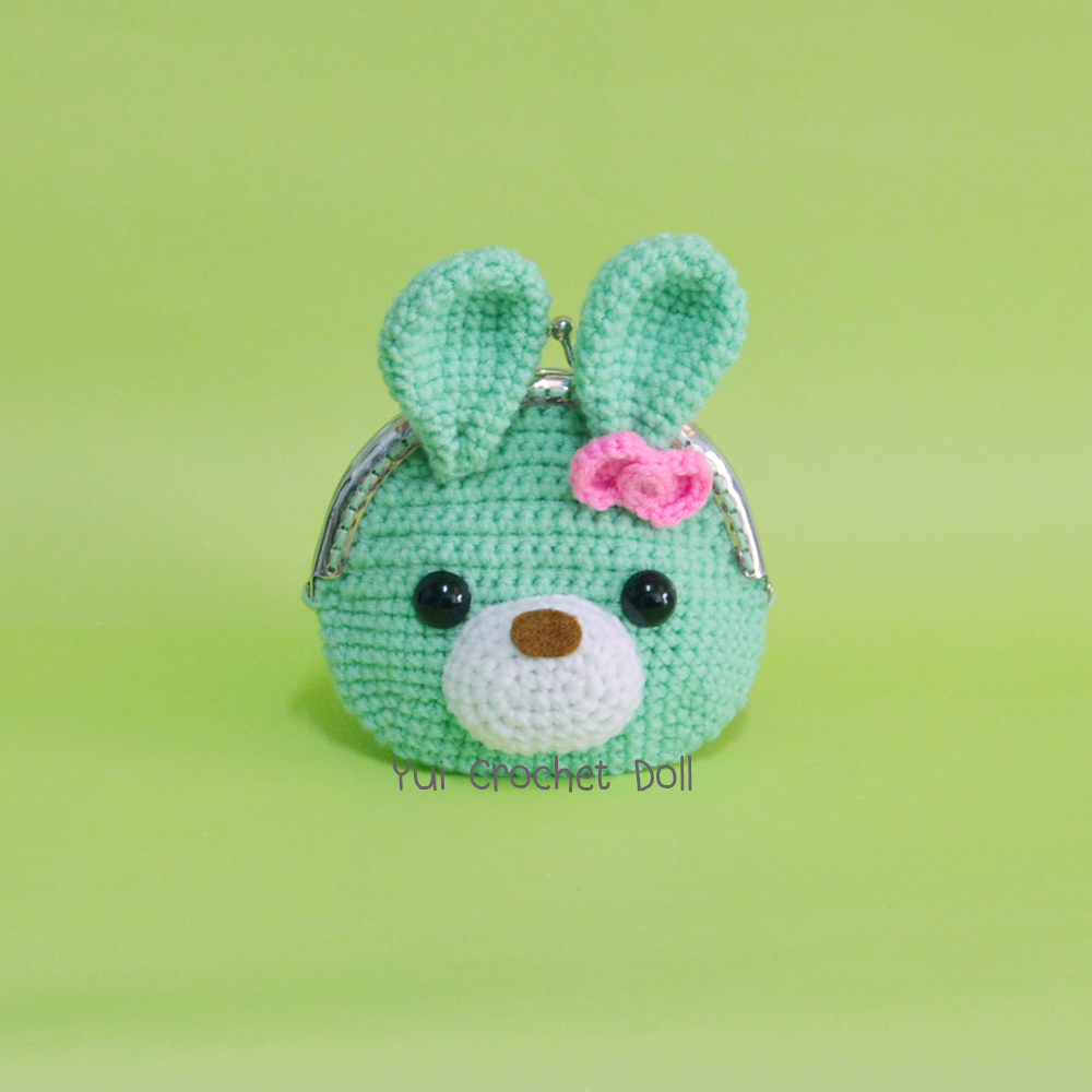 กระเป๋าปิ๊กแป๊กไหมพรมกระต่าย