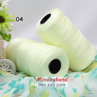เชือกเอ็นนิ่ม ขนาด 1.5 มิล รหัสสี 04 Light yellow