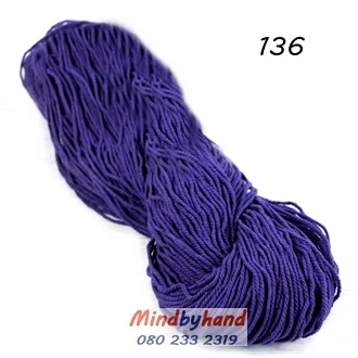 เชือกฟอก แบบไจ 136 สีน้ำเงิน