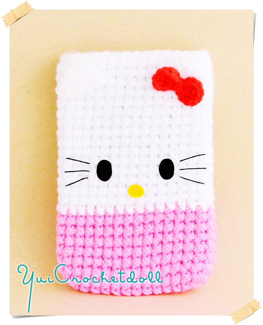 ซองใส่โทรศัพท์มือถือไหมพรม คิตตี้