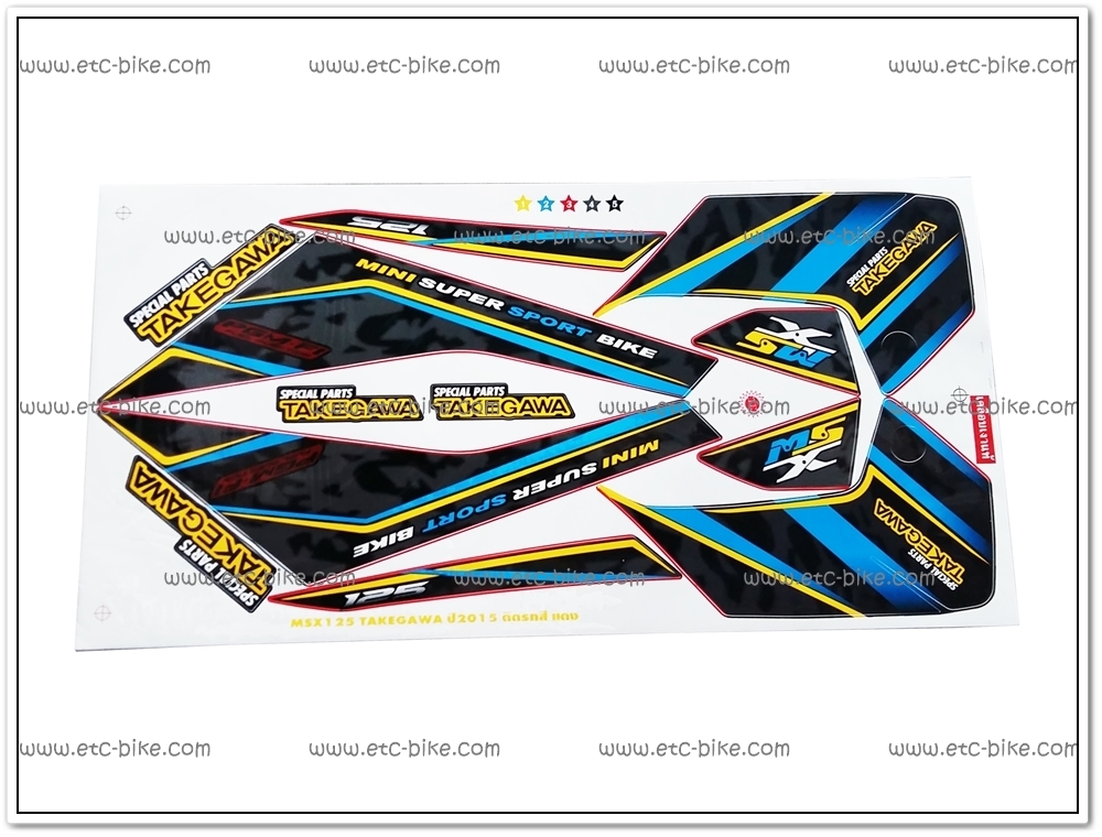 สติ๊กเกอร์ MSX-TAKEGAWA ปี 2015 ติดรถสีแดง