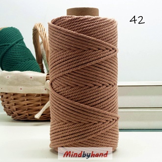 เชือกคอตตอล สี 42 สีน้ำตาล