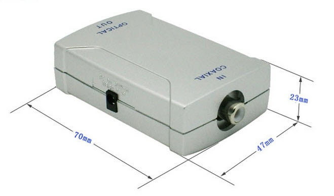 กล่องแปลงสัญญาณ ดิจิตอล Coaxial (S/PDIF) เป็น Optical (Toslink)