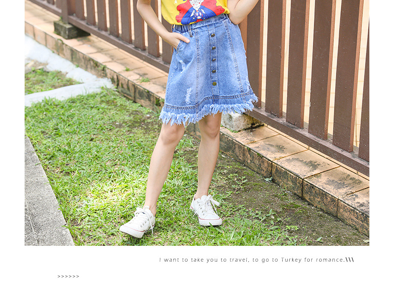 mu454 กระโปรงยีนส์ 3 ตัวต่อแพ็ค เด็กโต size 120-170 (เลือกให้ครบแพ็ค)