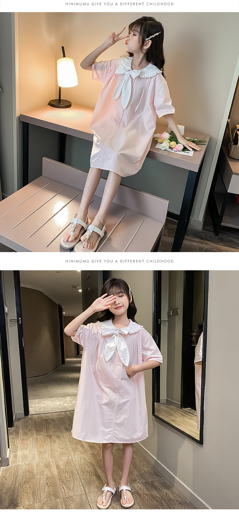 hp394 เดรส เด็กโต 3 ตัวต่อแพ็ค size 110-170 (เลือกไซส์ได้ให้ครบแพ็ค)