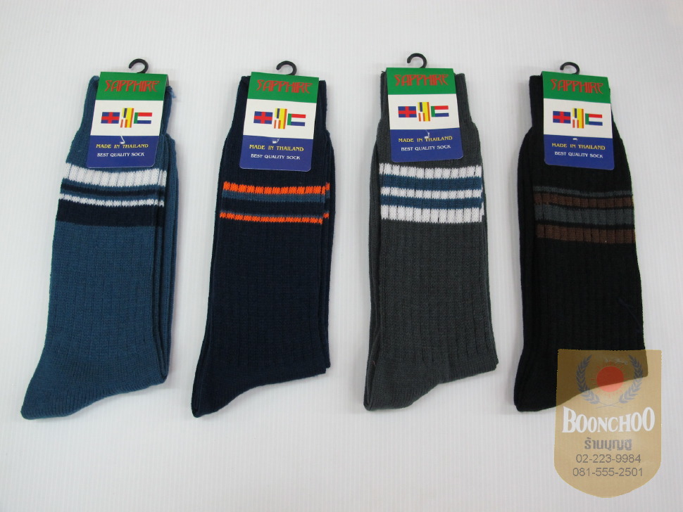 ถุงเท้าลูกฟูกลายคาด