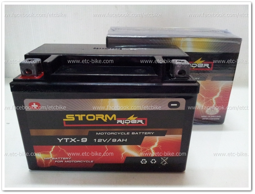 แบตเตอร์รี่แห้ง STORM RIDER YTX-9 (12V/9AH) ATV, CBR400