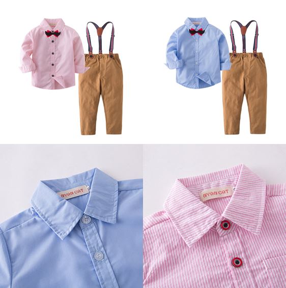 km3269 เสื้อเชิร์ต+กางเกงขายาว ขนาด 80-120 จำนวน 5 ตัวต่อแพ็ค