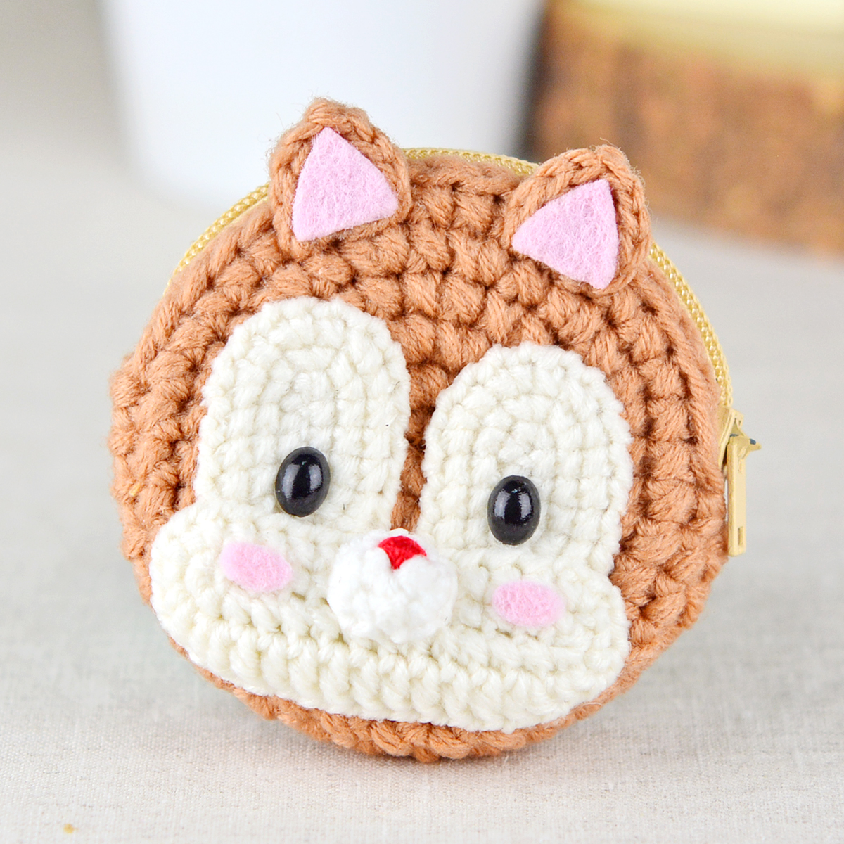 แพทเทิร์นกระเป๋าใส่เหรียญ ทรงกลม