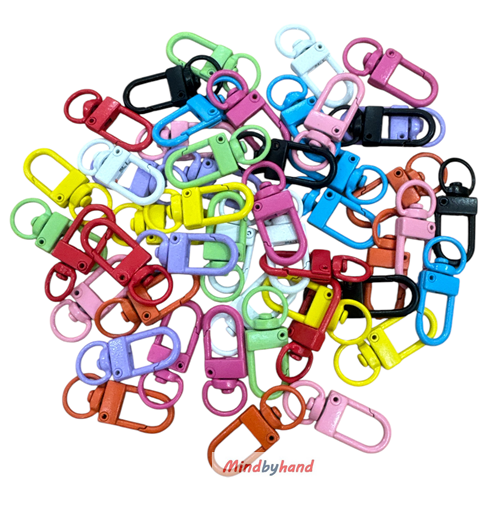 ตะขอก้ามปูทรงหลุยส์ หลากสี ขนาด 3.3 cm.