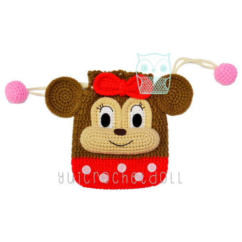 แพทเทิร์นกระเป๋าหูรูดไหมพรม ชุด 1 Drawstring Crochet Bag Pattern 1