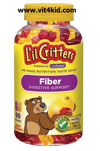 L'il Critters FIBER 90ชิ้น ใยอาหารจากผัก ช่วยระบบย่อยอาหาร+ขับถ่าย(ไม่ท้องผูก อึนิ่ม สบายตัวทุกวัน) -หมด-