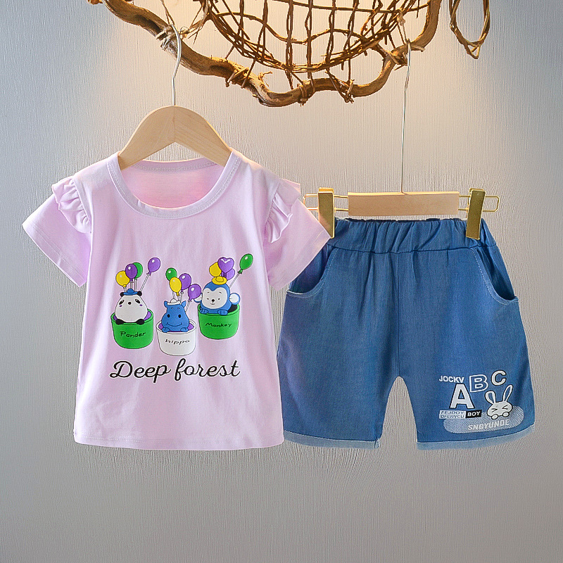 ha1373 เสื้อ+กางเกง size 80-110 จำนวน 4 ตัวต่อแพ็ค