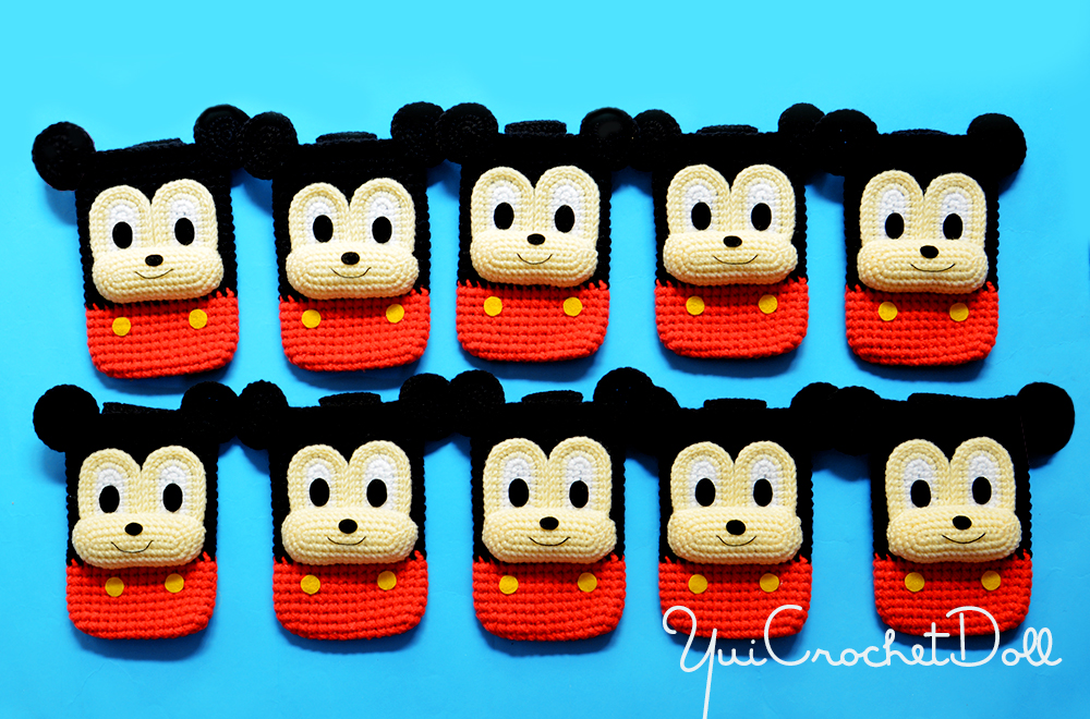 ซองใส่โทรศัพท์มือถือไหมพรม มิกกี้เม้าส์