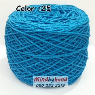 เชือกฟอก เกรด A สี 25 สีฟ้าน้ำทะเล