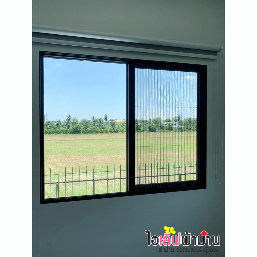 [H460] บุราสิริ ราชพฤกษ์ - 345 ผ้าม่าน และมุ้งลวดทั้งหลัง