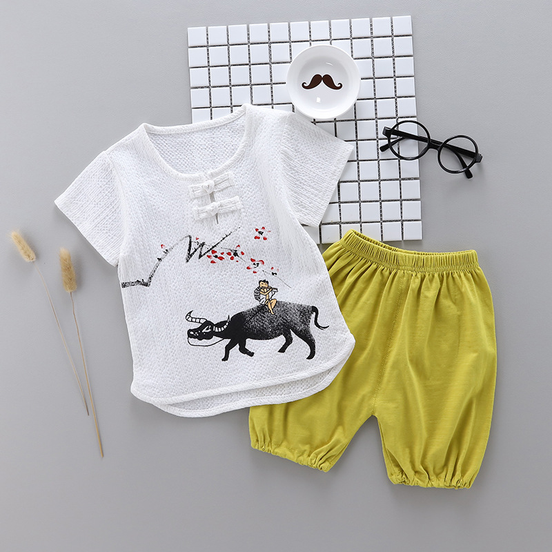 ha453 เสื้อ+กางเกง size 80-110 4ตัวต่อแพ็ค