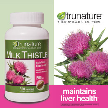 Trunature-Milk Thistle 200mg 300เม็ด สมุนไพรบำรุงตับ ช่วยจับ/กำจัดสารพิษในร่างกาย (สำหรับป้องกันและถนอมตับ) (หมด-ไม่มีผลิตแล้วค่ะ) แนะนำ premium-milk thistle