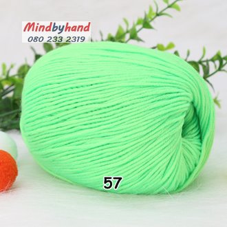 ไหมพรม Baby รหัสสี 57 Green Fluorescent