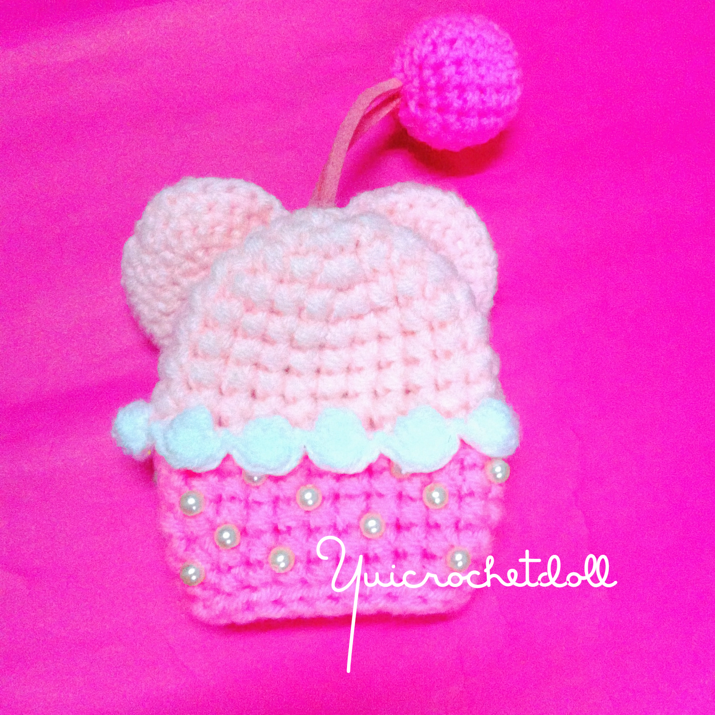 ที่ครอบพวงกุญแจ โบว์ชมพู