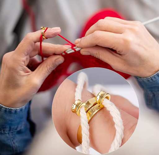 แหวนถักโครเชต์ / แหวนสวมนิ้ว / อุปกรณ์เสริม สำหรับถักโครเชต์