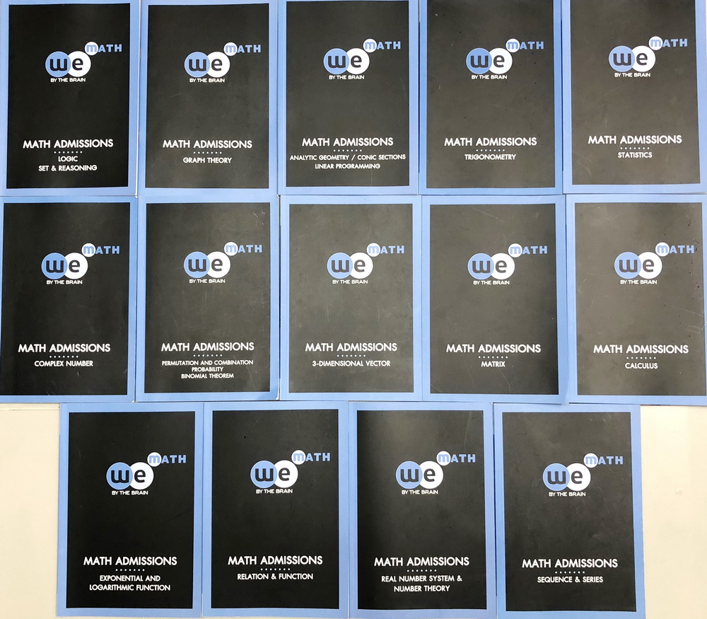 ►วีเบรน◄ Set หนังสือเรียน วิชาคณิตศาสตร์ Math Admssions ครบเซ็ท 14 เล่ม + ไฟล์เฉลยละเอียด ในหนังสือทุกเล่มมีสรุปสูตรเนื้อหาสำคัญ โจทย์แบบฝึกหัด และมีเฉลยวิธีทำอย่างละเอียด ในหนงสือมีจดบางหน้า จดละเอียด มีสูตรลัดของอาจารย์เยอะมาก มี Concept คีย์สำคัญในการท