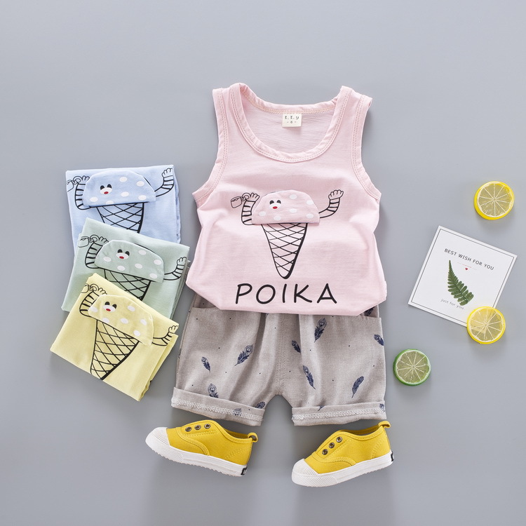 ha75 เสื้อกล้าม+กางเกง size 80-110 4 ตัวต่อแพ็ค