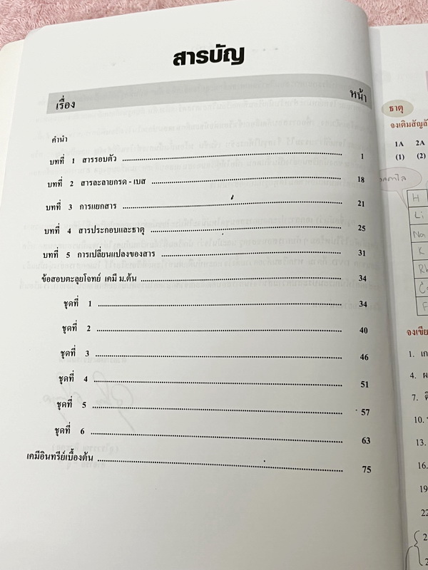 ►หนังสือเคมี ม.ต้น◄ SCI 8236 หนังสือกวดวิชา อ.อุ๊ ตะลุยโจทย์เคมี ม.ต้น สรุปเนื้อหากระชับ เข้มข้น พร้อมทั้งเน้นหลักการทำโจทย์ที่สำคัญ เนื้อหาลึกถึงการสอบแข่งขันเข้า ม.4 โรงเรียนดัง จดครบเกือบทั้งเล่ม ลายมืออ่านยาก แต่จดละเอียดดี มีจดเน้นจุดที่ชอบออกในข้อสอ