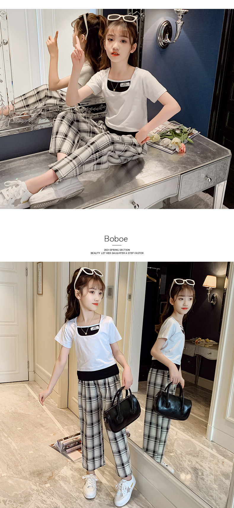 dr5128 เสื้อ+กางเกง เด็กโต 3 ตัวต่อแพ็ค 120-170 (เลือกไซส์ได้ให้ครบแพ็ค)