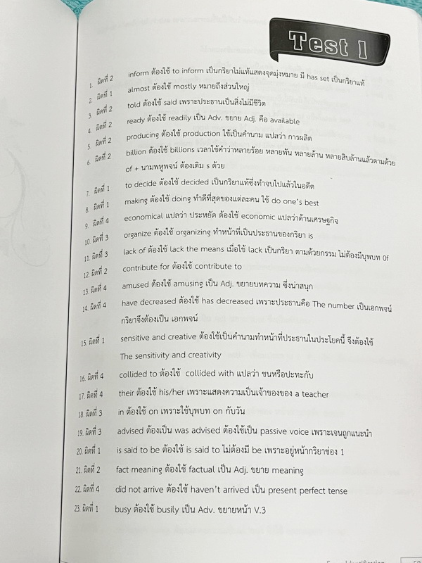 ►เตรียมอุดม◄ อ.เอมอุษา (อดีตครูโรงเรียนเตรียมอุดมศึกษา) หนังสือเรียนวิชาภาษาอังกฤษ Error Identification ในหนังสือมีคำแนะนำในการทำ Error Identification Phrasal Verbs & Idioms ของอาจารย์ มี Test โจทย์ข้อสอบรวมทั้งหมด 22 ชุด ในหนังสือมีทำโจทย์ด้วยดินสอไปแล้ว