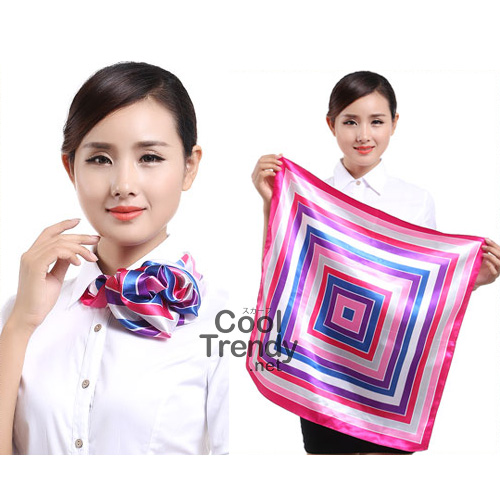 ผ้าพันคอจัตุรัส ผ้าพันคอ uniform รหัส S09 - size 60 x 60 cm