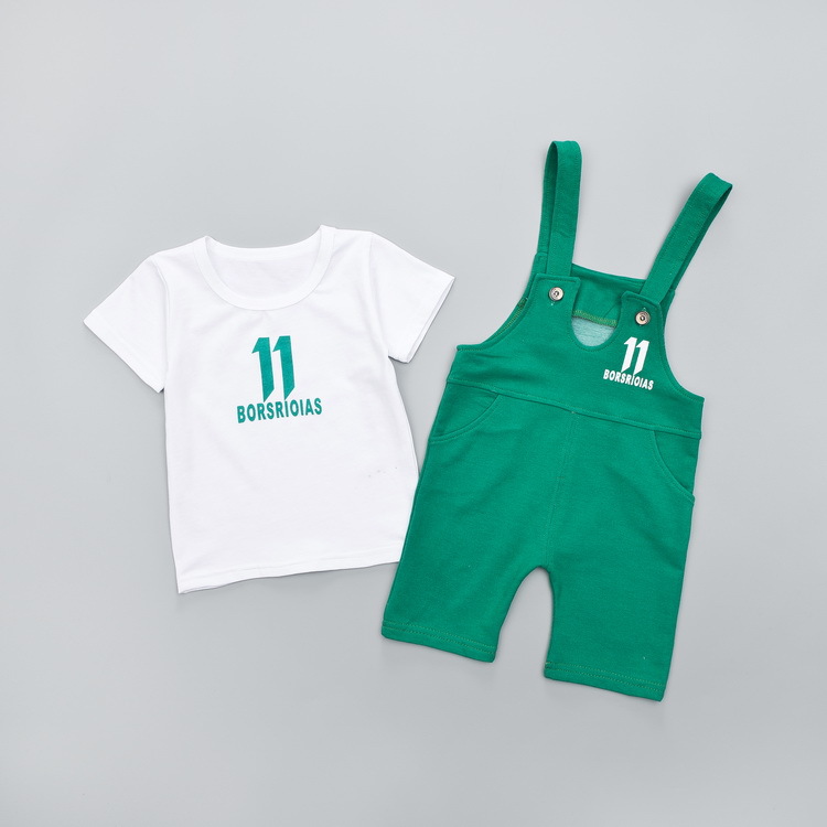 ha388 เสื้อ+กางเกงเอี๊ยม size 80-110 4ตัวต่อแพ็ค