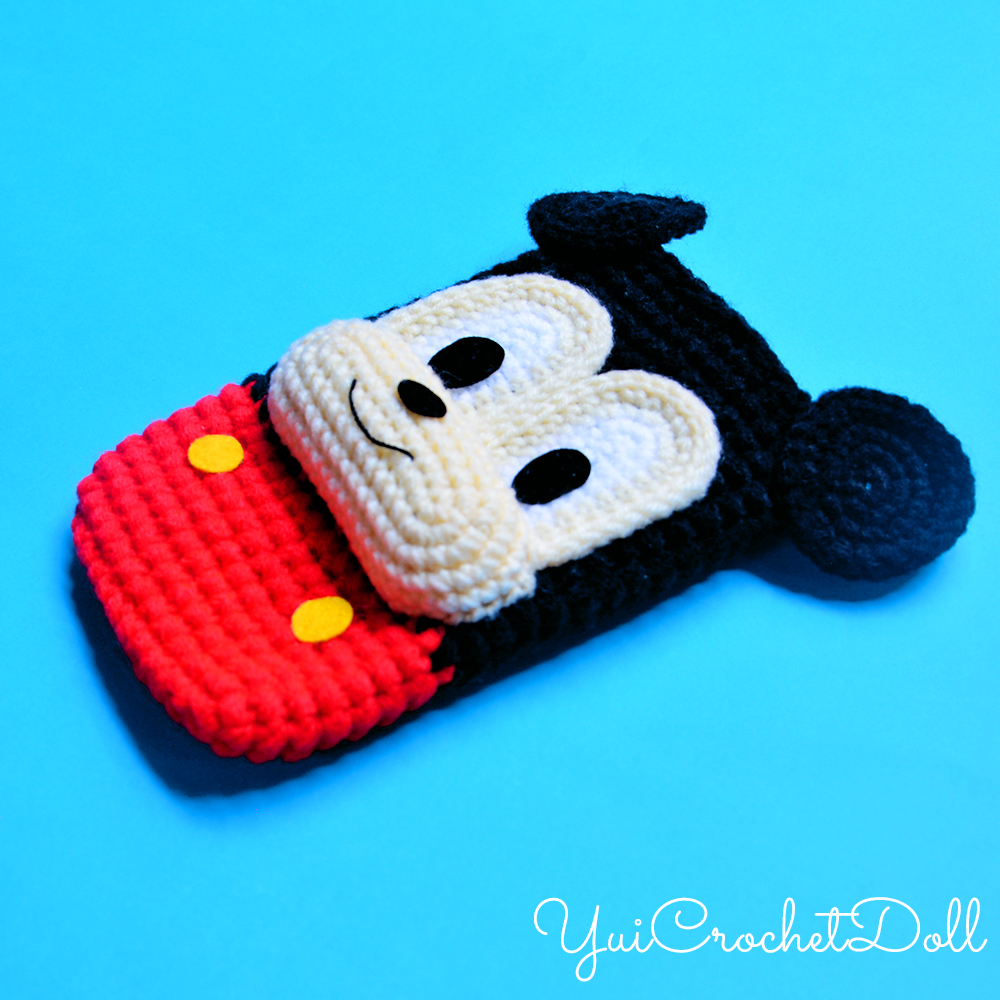 ซองใส่โทรศัพท์มือถือไหมพรม มิกกี้เม้าส์