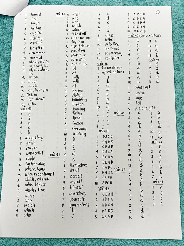 ►อ.ถ้วย◄ หนังสือเรียนภาษาอังกฤษครูถ้วย คอร์ส ม.3 สอบเข้าเตรียมอุดม + ชีทเฉลย + ชีทสรุปแกรมม่า ในหนังสือมีโจทย์เยอะมาก มีจดบางหน้า มีชีทเฉลยใช้คู่กับหนังสือให้ต่างหาก และมีชีทตัวอย่างการสรุป Grammar ย่อๆให้พอเข้าใจแบบภาพรวม ควรจำเอาไว้ให้ได้ อาจารย์แบ่งสรุ