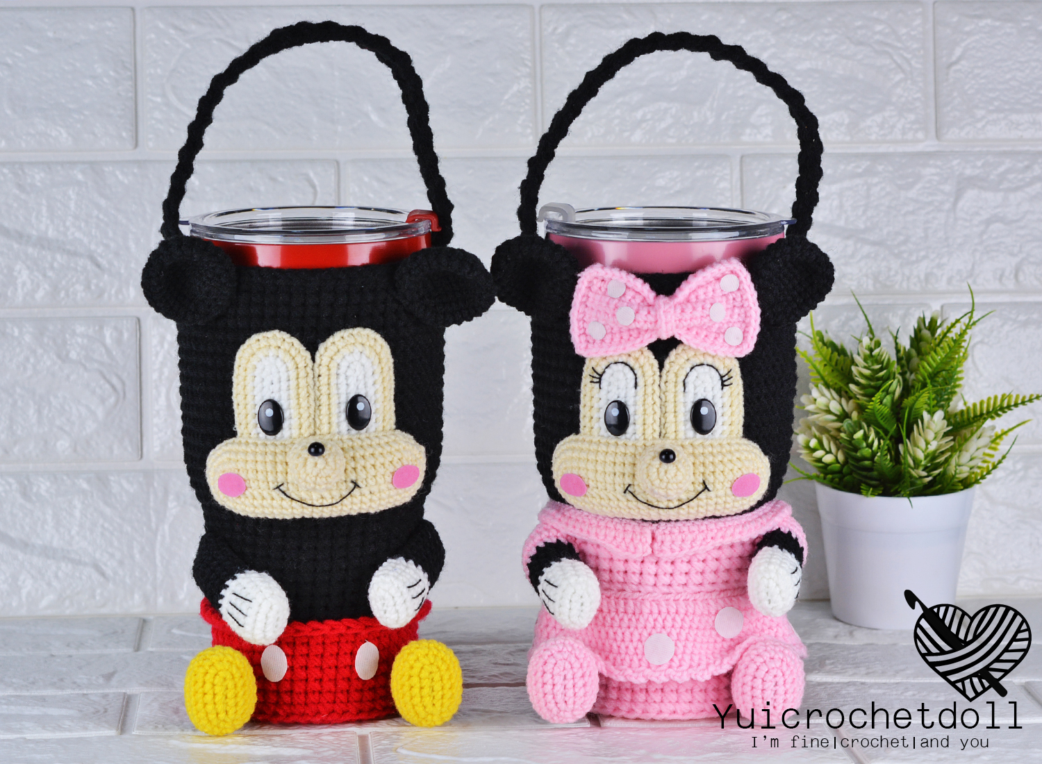 แพทเทิร์นถุงใส่แก้วเยติโครเชต์ ขนาด 30 ออนซ์