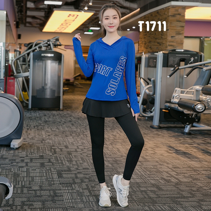 ชุดออกกำลังกายผู้หญิงไซส์ใหญ่ 6 สี (L,XL,2XL,3XL,4XL) T1711
