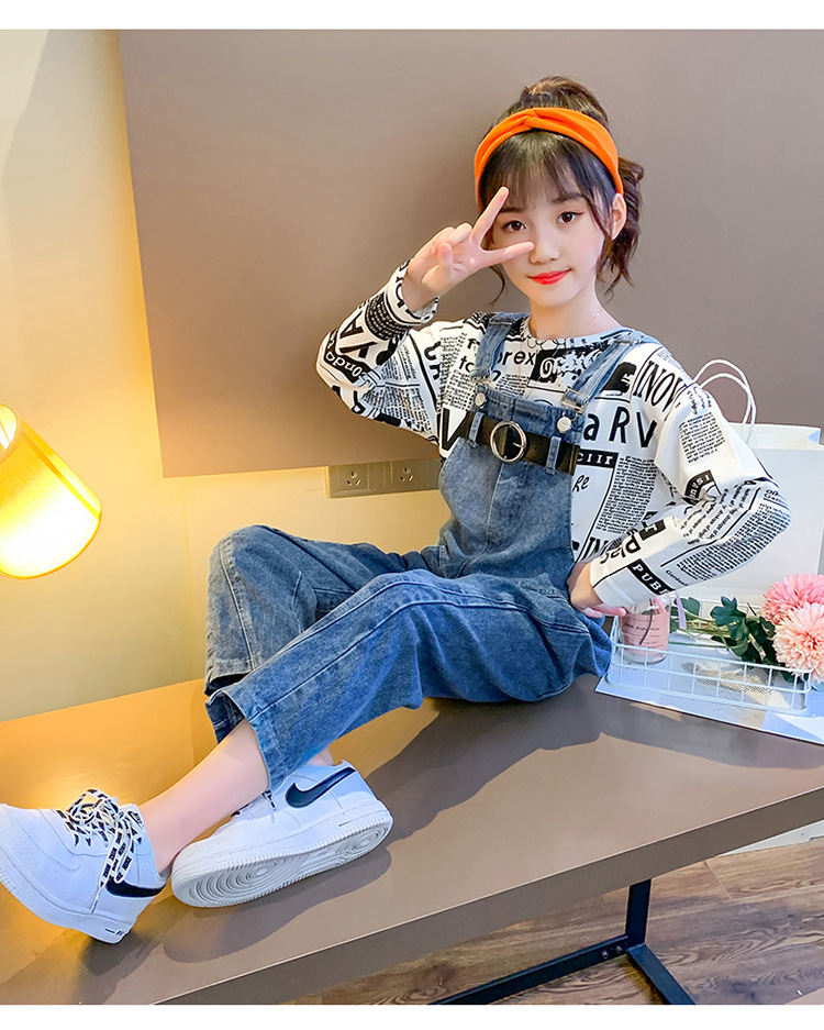 dr4497 เอี๊ยมยีนส์ ไม่รวมเสื้อ เด็กโต 3 ตัวต่อแพ็ค 110-170 (เลือกไซส์ได้ให้ครบแพ็ค)