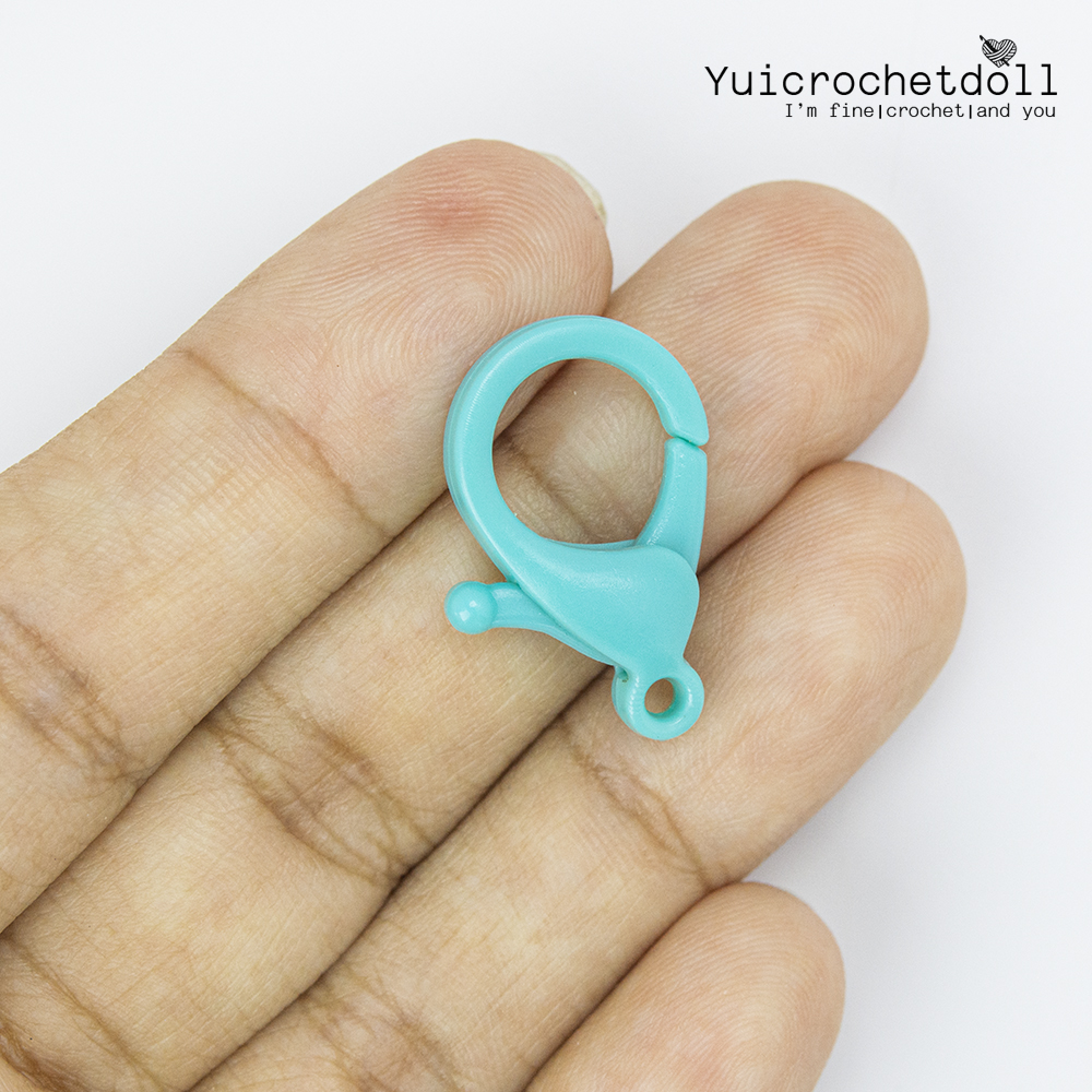 ตะขอก้ามปูพลาสติก ห่วงก้ามปูพลาสติก ขนาด 2.5cm. [แพค 2 ชิ้น] DIY Craft╭♥