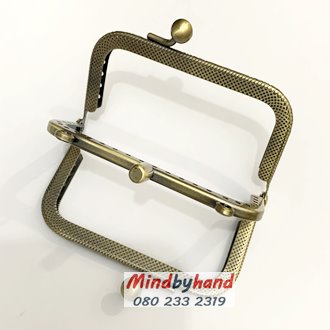 ปากกระเป๋าปิกแป๊ก ขนาด 3.5 นิ้ว แบบ 2 ช้้น สีรมควัน