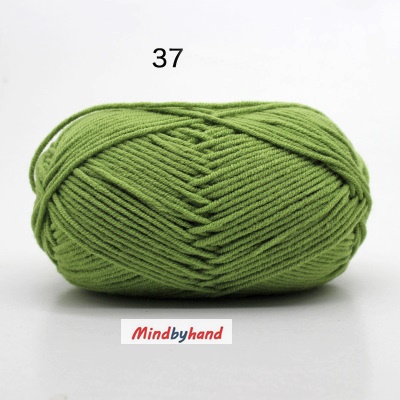 Milk Cotton เส้น4ply สีพื้น 37 ArmyGreen