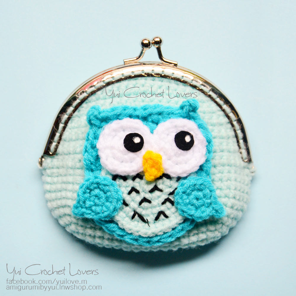 กระเป๋าปิ๊กแป๊กไหมพรมนกฮูก แบบ 2 Owl Purse Coin 2
