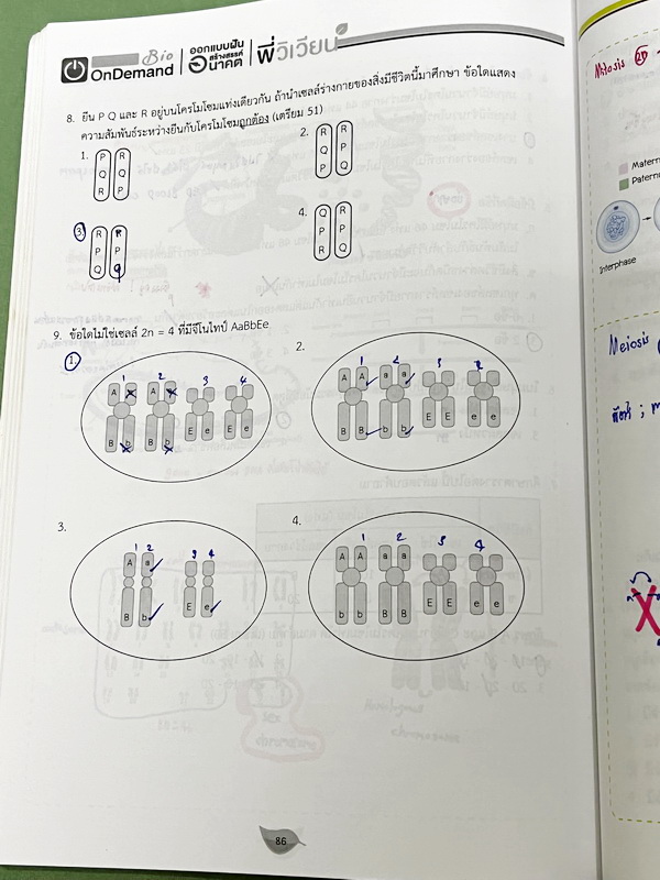 ►สอบเข้าเตรียมอุดม◄ หนังสือกวดวิชาออนดีมานด์ พี่วิเวียน Upskill ตะลุยโจทย์ชีวะสอบเข้าเตรียมอุดม รวมโจทย์ข้อสอบวิชาชีววิทยาเพื่อเตรียมตัวสอบเข้าเตรียมอุดม โจทย์มีความยากระดับ Advanced เหมาะสำหรับเด็กที่มีพื้นฐานดี มีจดเฉลยครบเกือบทั้งเล่ม จดละเอียด