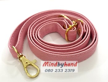 สายกระเป๋าหนัง แบบเลื่อน (เล็ก) อะไหล่ทอง (กว้าง 1.5 ซม.)