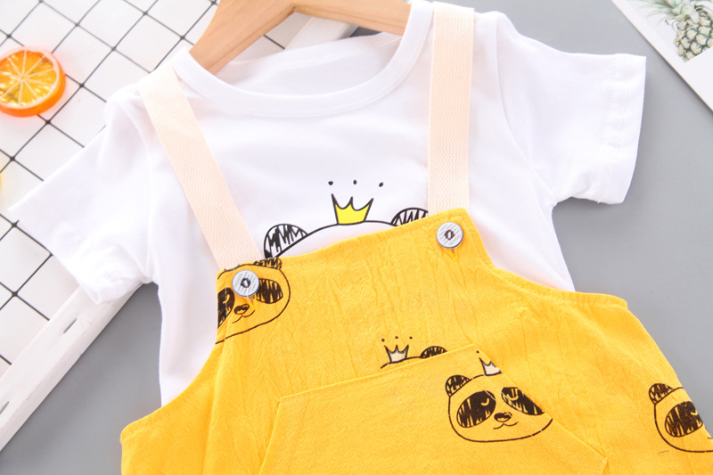ha1702 เสื้อ+กางเกงเอี๊ยม size 80-110 จำนวน 4 ตัวต่อแพ็ค