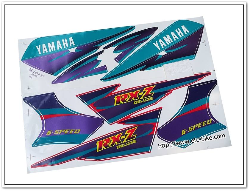 สติ๊กเกอร์ RXZ ปี 95 รุ่น 7 ติดรถสีแดง